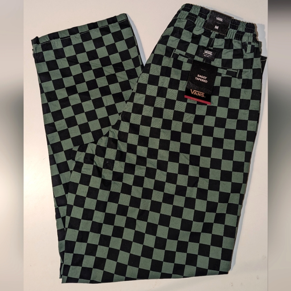 Vans range baggy tapered elastic waist jogger pants men's size M